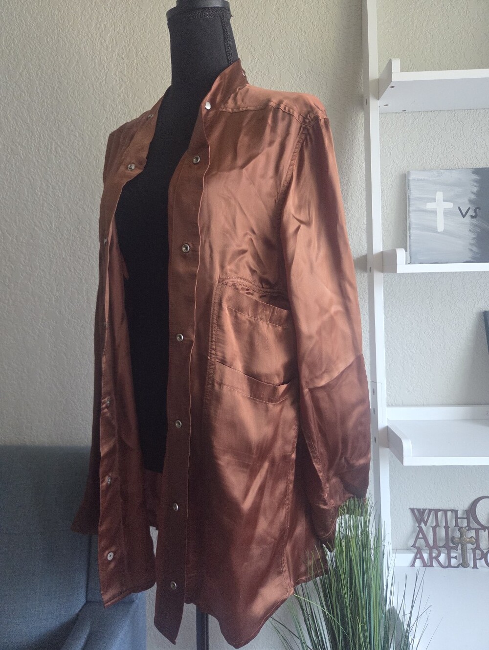 Rick Owens Copper Cupro Outershirt